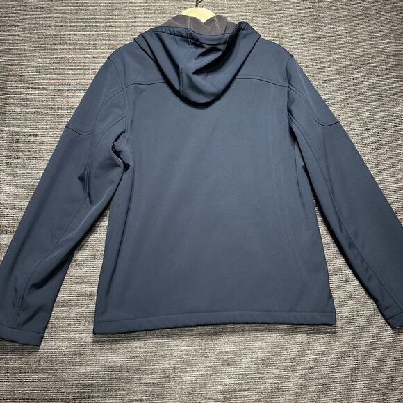 Outdoor Life Jacket Men's M Blue Soft Shell Full Zip Pockets - Picture 10 of 11